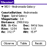 Messier! Main Display